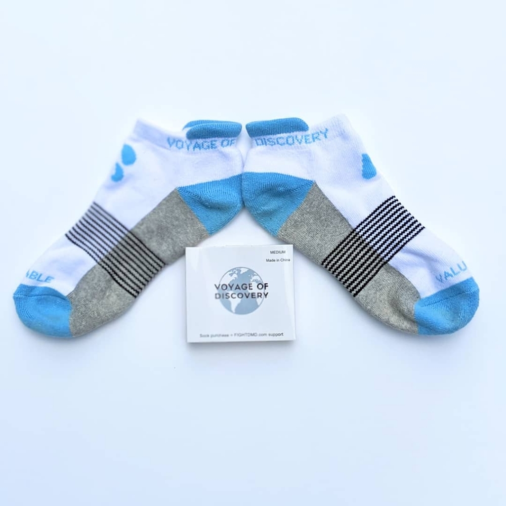 Women/Girl/Boy Original Ankle Sock Grey & Ocean Bl